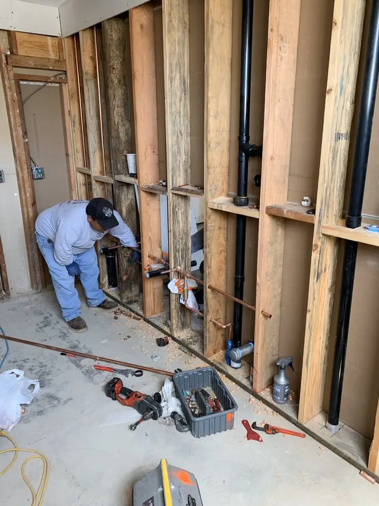Commercial rough-in plumbing for Gas Line Repair in New Post